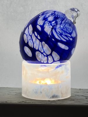 Boutique 30 Boule de Noël BLEU en verre soufflé
