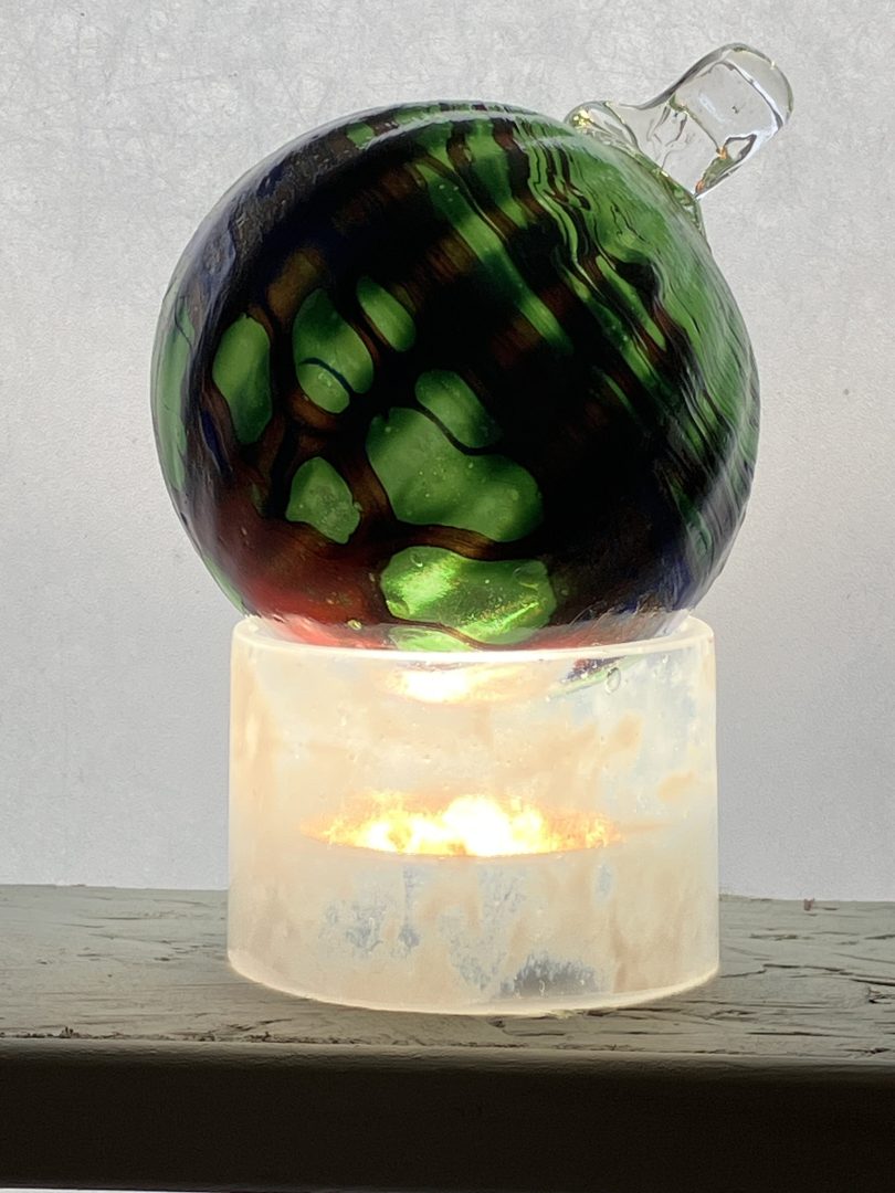 Boule de Noël VERT en verre soufflé 5 Boule de Noël VERT en verre soufflé – Image 5