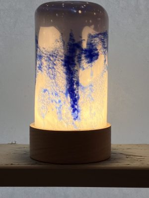 Boutique 21 Veilleuse en Bleu en verre soufflé