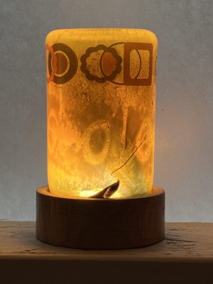 Boutique 20 Veilleuse Jaune en verre soufflé
