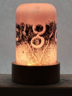 Boutique 18 Veilleuse Rose en verre soufflé