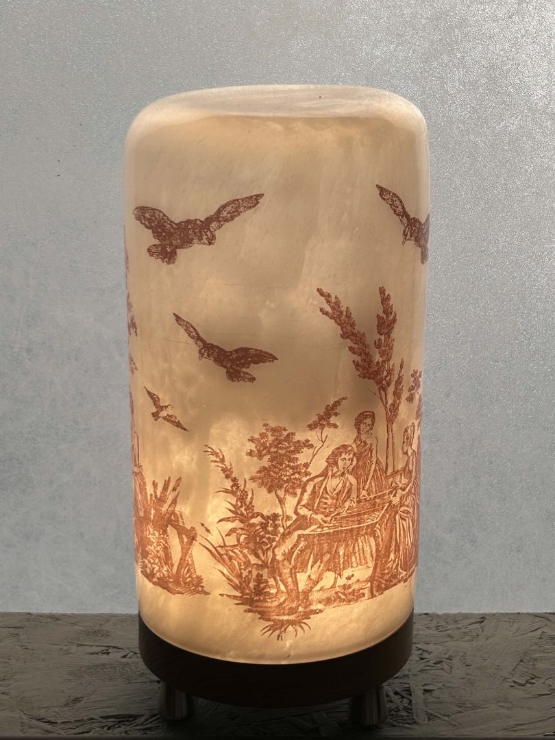 Grande veilleuse en blanc en verre soufflé 4 Grande veilleuse en blanc en verre soufflé – Image 4