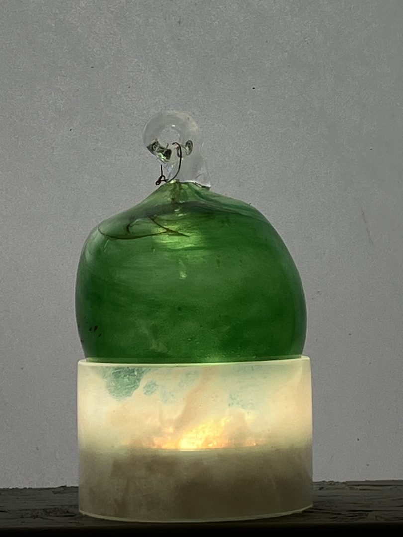 Boule de Noël VERT en verre soufflé 4 Boule de Noël VERT en verre soufflé – Image 4