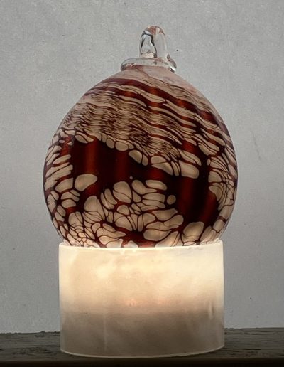 01 jerome ghesquiere photographie soufflee artisan art souffleur verre oise jaulzy le haut boule de noel rouge