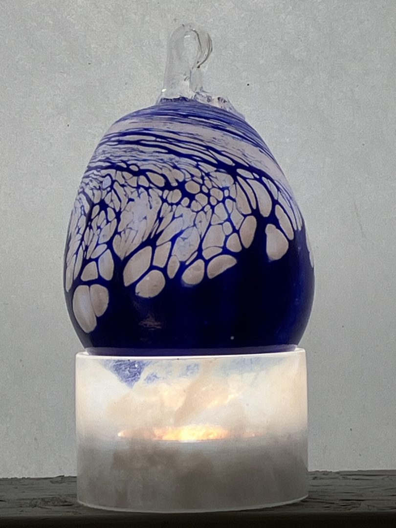 Boule de Noël BLEU en verre soufflé 9 Boule de Noël BLEU en verre soufflé – Image 9