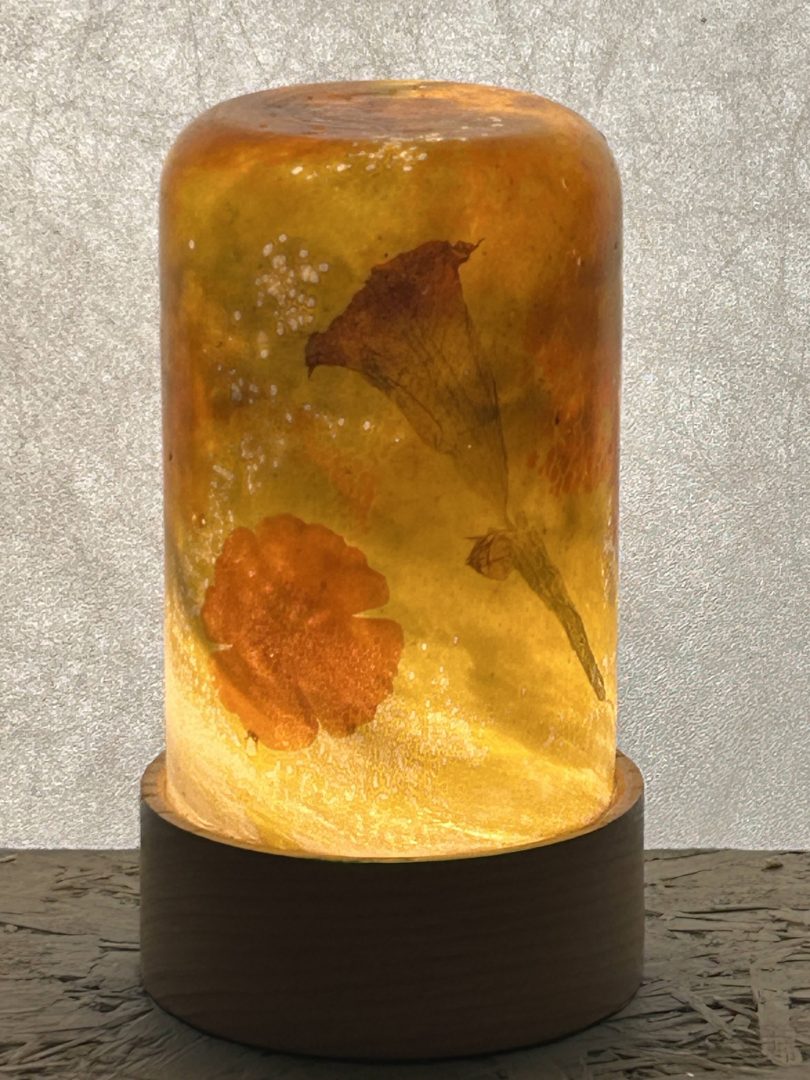 Veilleuse Jaune en verre soufflé 4 Veilleuse Jaune en verre soufflé – Image 4