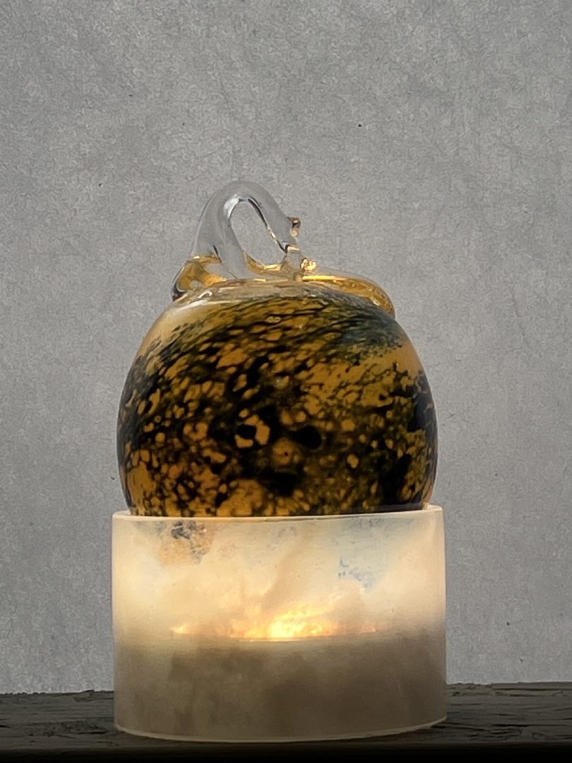 Boule de Noël JAUNE en verre soufflé 13 Boule de Noël JAUNE en verre soufflé – Image 13