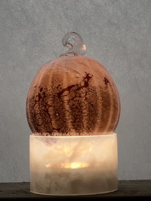 Boutique 25 Boule de Noël ROSE en verre soufflé