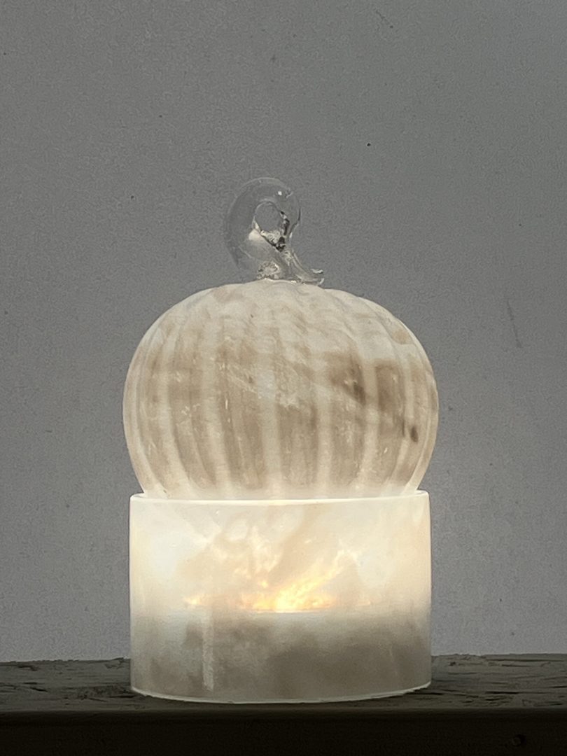 Boule de Noël BLANC en verre soufflé 2 Boule de Noël BLANC en verre soufflé – Image 2