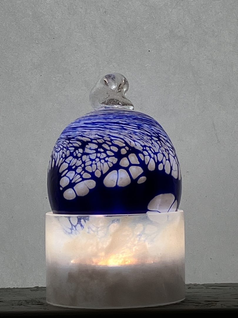 Boule de Noël BLEU en verre soufflé 8 Boule de Noël BLEU en verre soufflé – Image 8