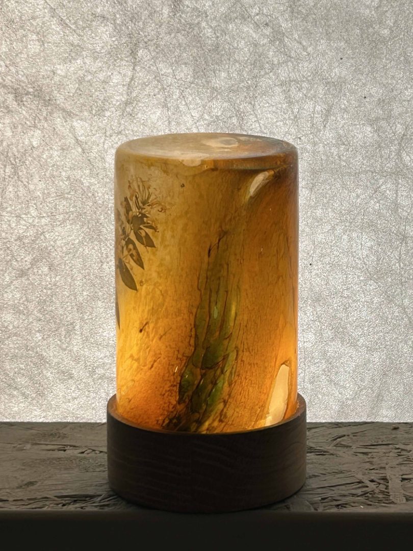 Veilleuse Jaune en verre soufflé 5 Veilleuse Jaune en verre soufflé – Image 5