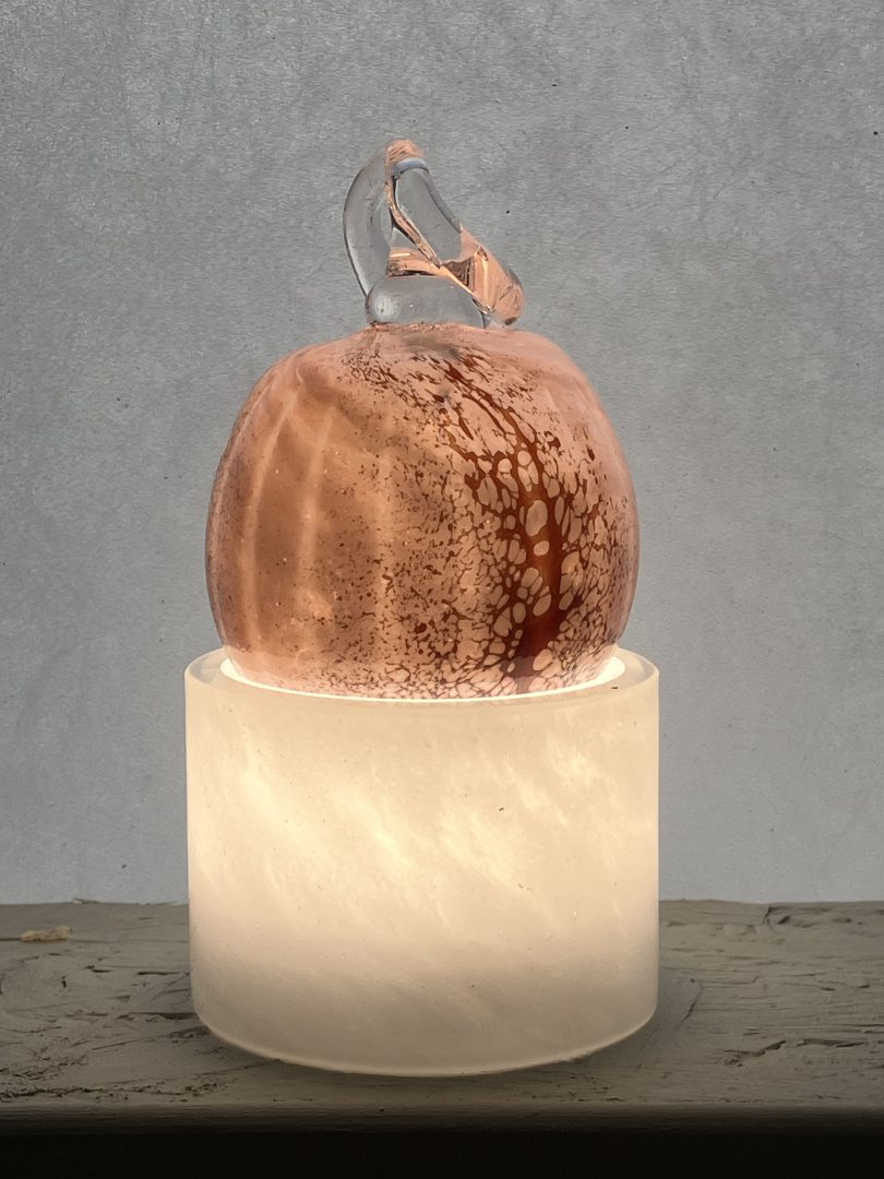 Boule de Noël ROSE en verre soufflé 2 Boule de Noël ROSE en verre soufflé – Image 2