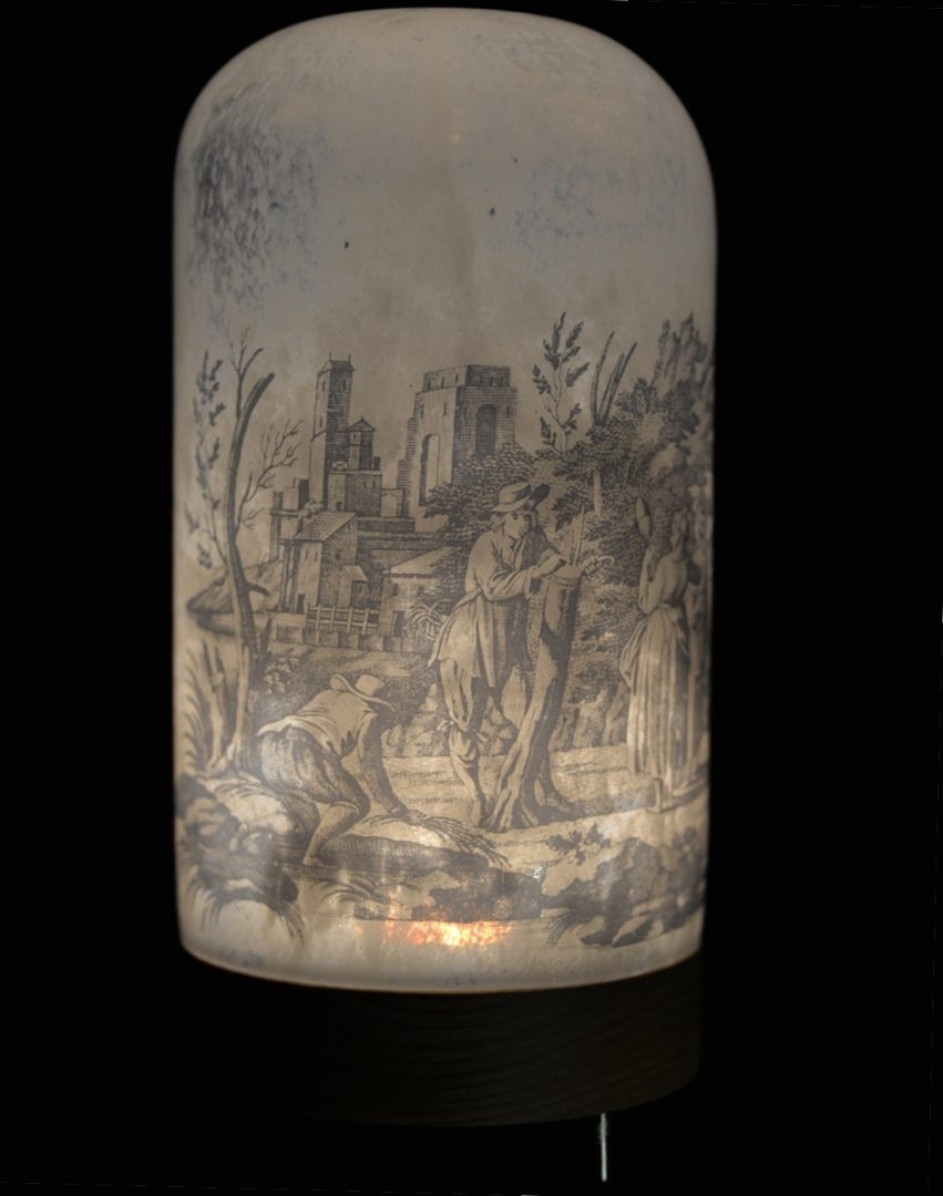 Grande veilleuse noir et blanc en verre soufflé 5 Grande veilleuse noir et blanc en verre soufflé – Image 5