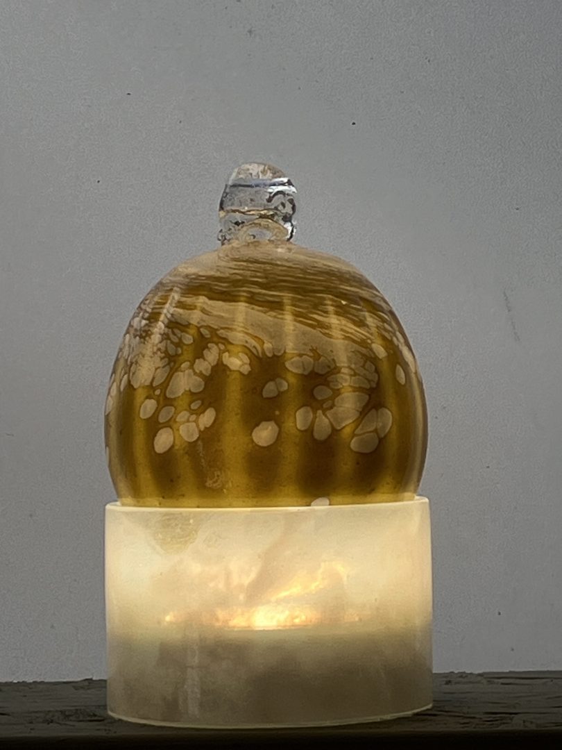 Boule de Noël JAUNE en verre soufflé 12 Boule de Noël JAUNE en verre soufflé – Image 12