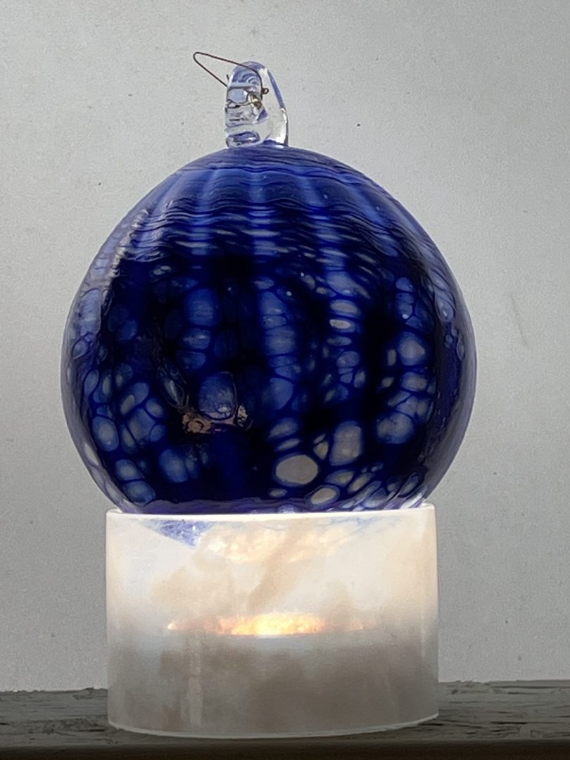 Boule de Noël BLEU en verre soufflé 6 Boule de Noël BLEU en verre soufflé – Image 6