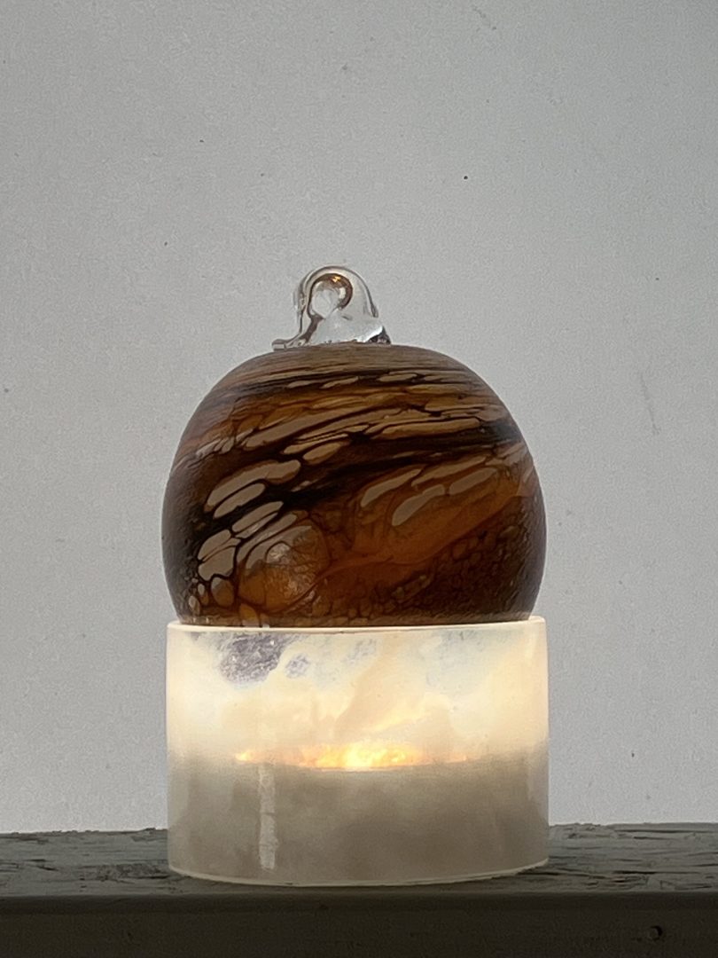 Boule de Noël JAUNE en verre soufflé 11 Boule de Noël JAUNE en verre soufflé – Image 11