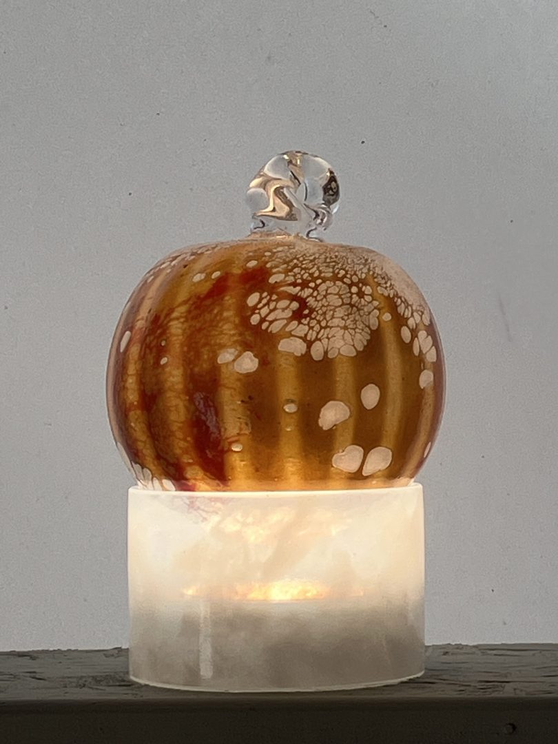 Boule de Noël JAUNE en verre soufflé 8 Boule de Noël JAUNE en verre soufflé – Image 8