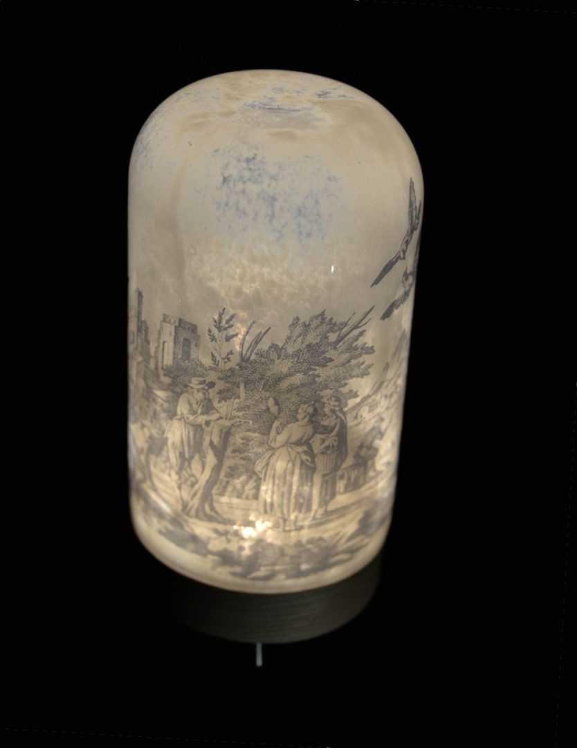 Grande veilleuse noir et blanc en verre soufflé 8 Grande veilleuse noir et blanc en verre soufflé – Image 8