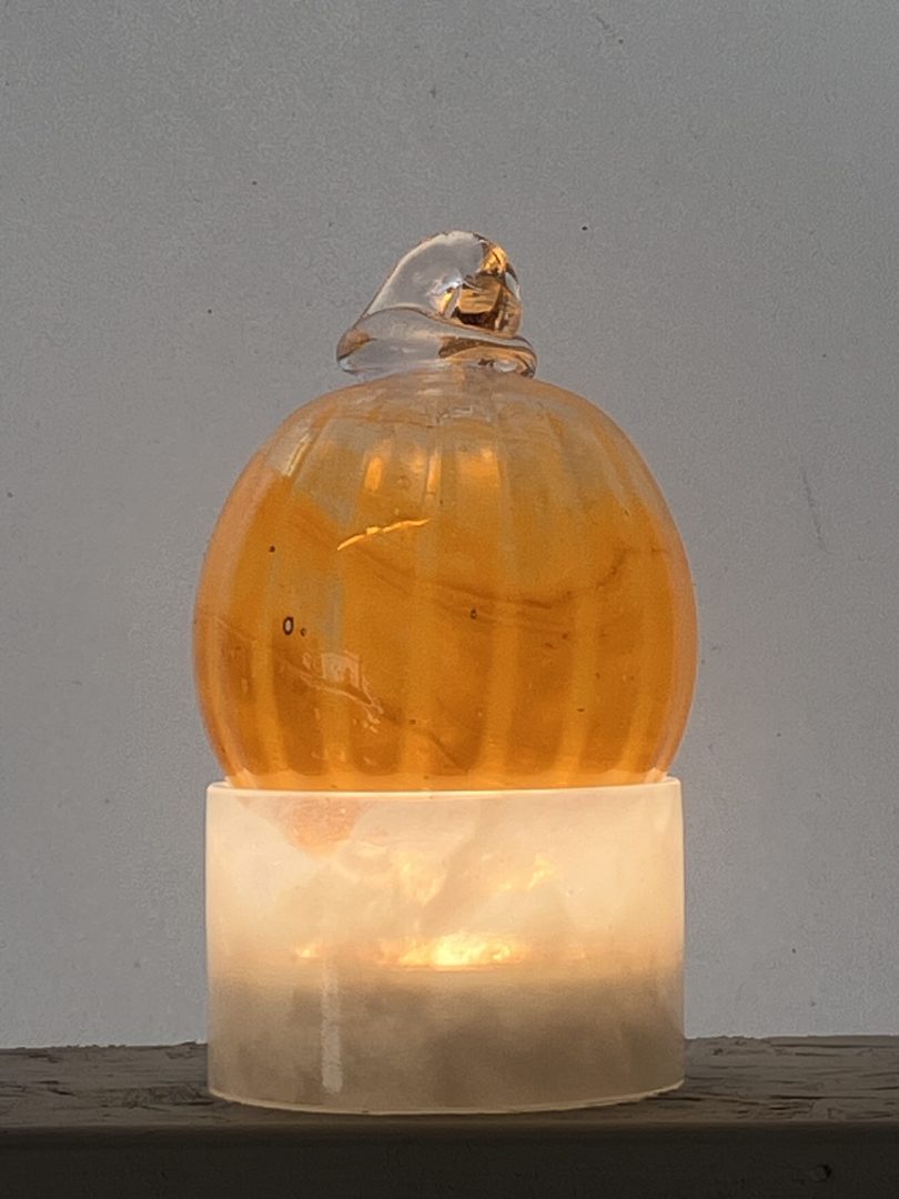 Boule de Noël JAUNE en verre soufflé 7 Boule de Noël JAUNE en verre soufflé – Image 7