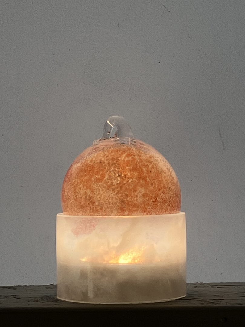 Boule de Noël JAUNE en verre soufflé 4 Boule de Noël JAUNE en verre soufflé – Image 4