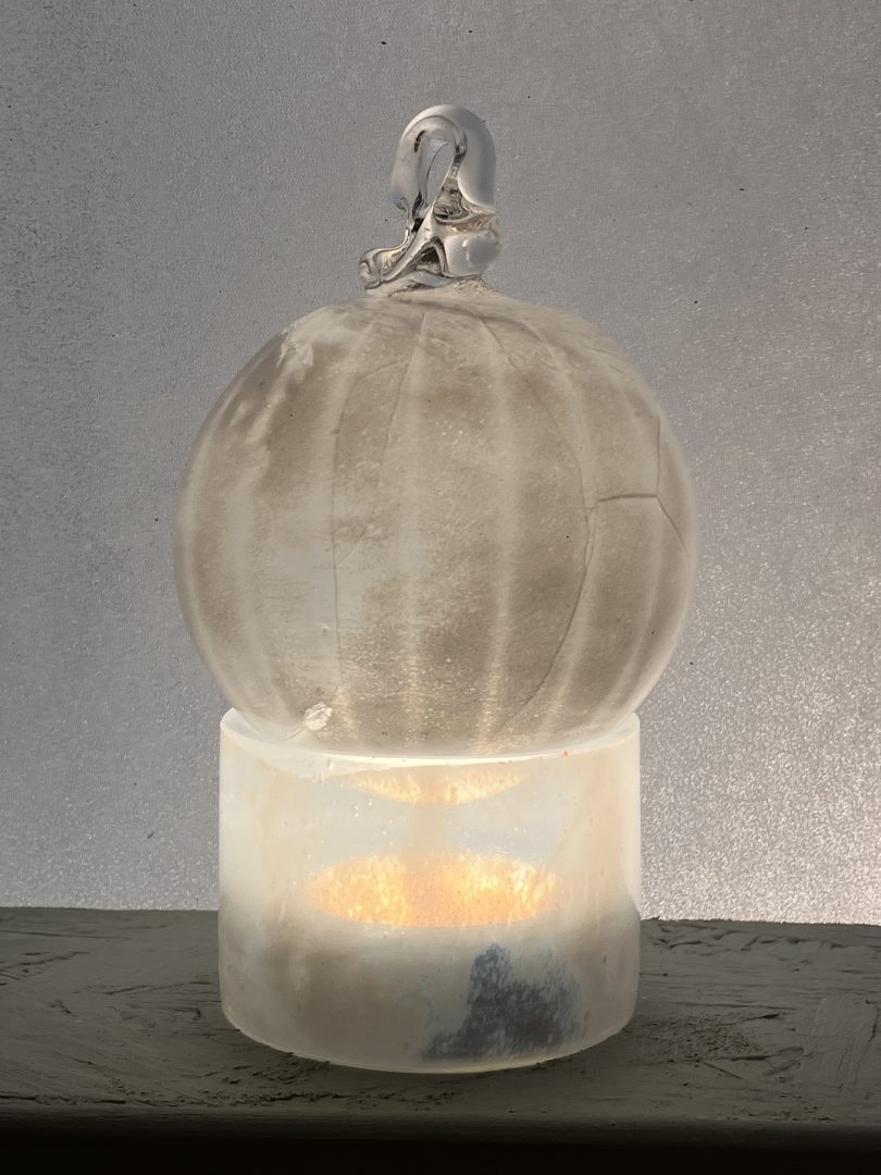 Boule de Noël BLANC en verre soufflé 5 Boule de Noël BLANC en verre soufflé – Image 5