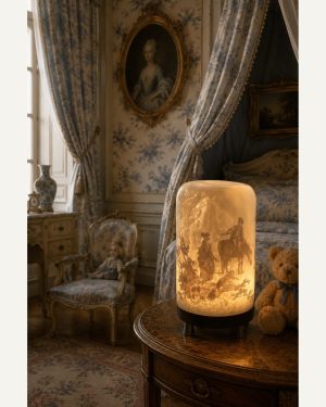 Boutique 16 Grande veilleuse en blanc en verre soufflé
