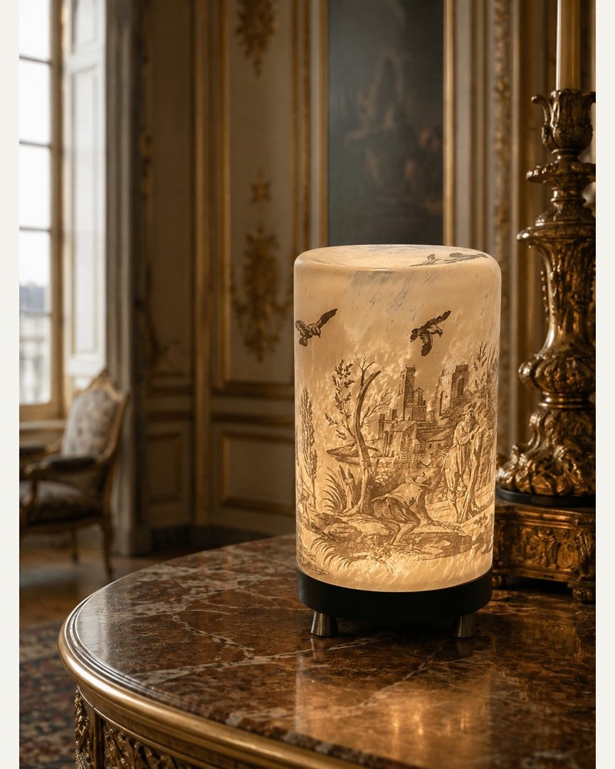 Grande veilleuse en blanc en verre soufflé 1 Grande veilleuse en blanc en verre soufflé