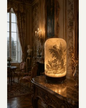 Boutique 17 Grande veilleuse en blanc en verre soufflé