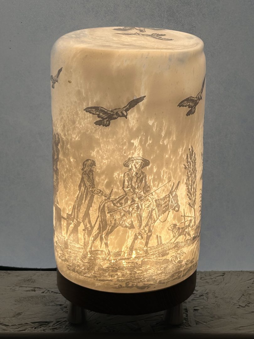 Grande veilleuse en blanc en verre soufflé 2 Grande veilleuse en blanc en verre soufflé – Image 2