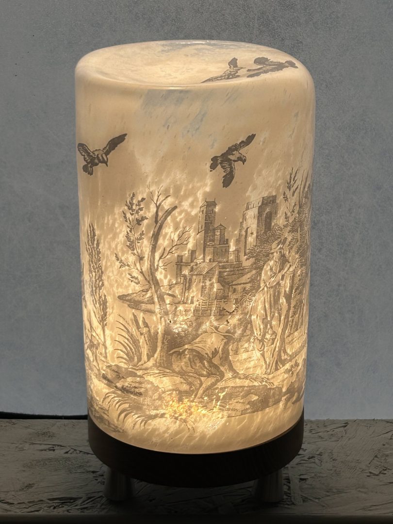 Grande veilleuse en blanc en verre soufflé 3 Grande veilleuse en blanc en verre soufflé – Image 3