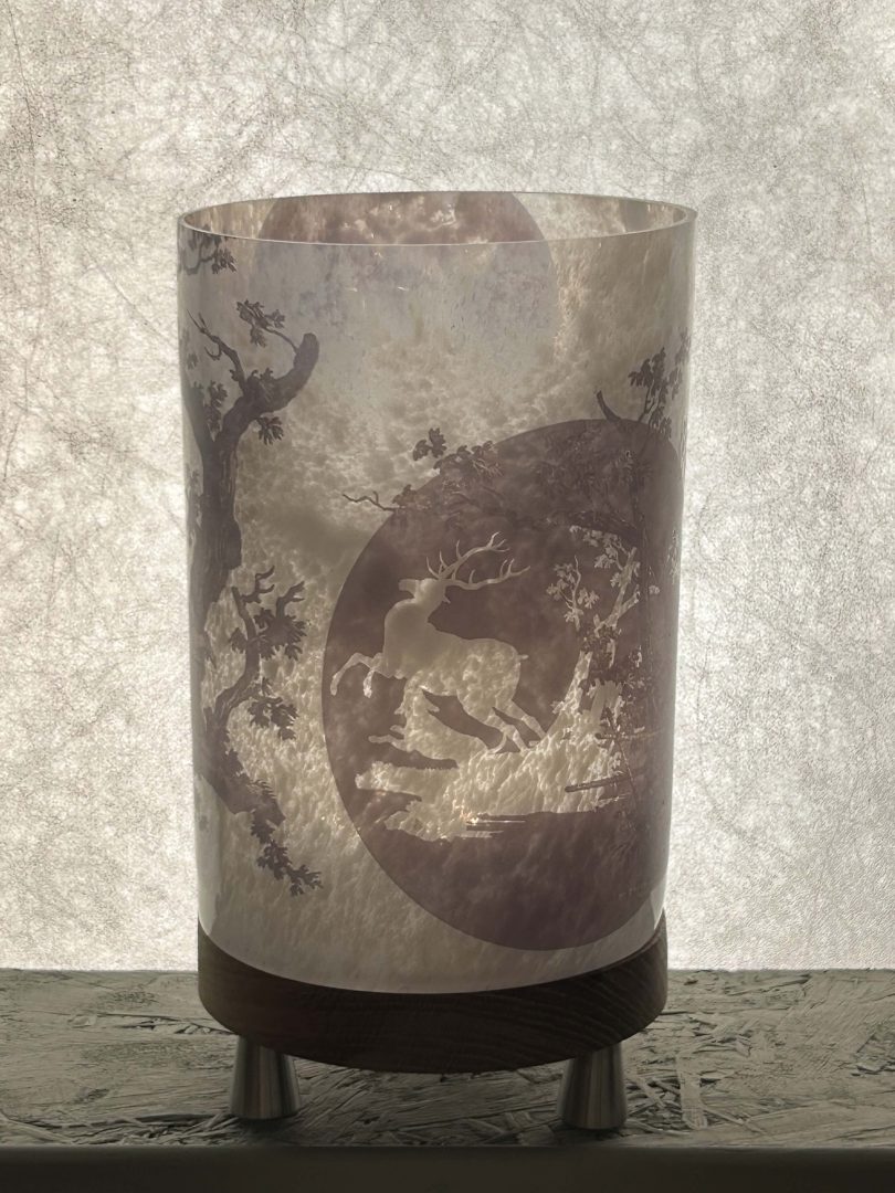 Grande veilleuse en blanc en verre soufflé 3 Grande veilleuse en blanc en verre soufflé – Image 3