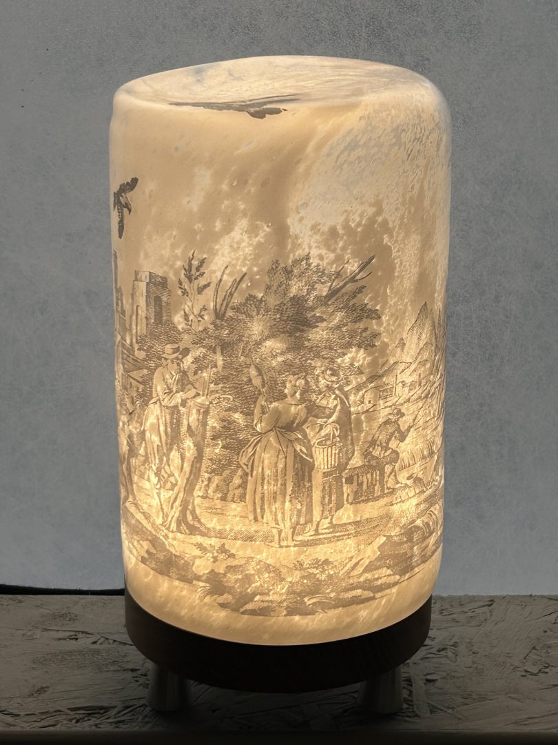 Grande veilleuse en blanc en verre soufflé 4 Grande veilleuse en blanc en verre soufflé – Image 4