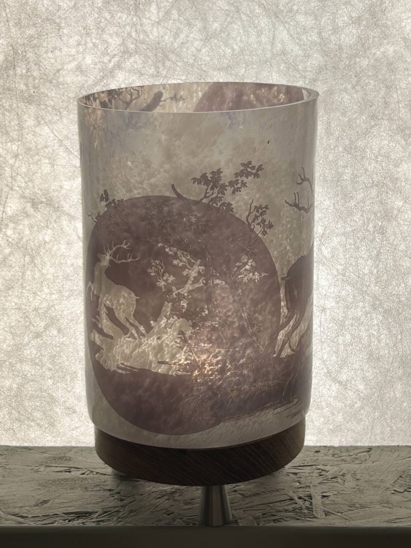 Grande veilleuse en blanc en verre soufflé 4 Grande veilleuse en blanc en verre soufflé – Image 4