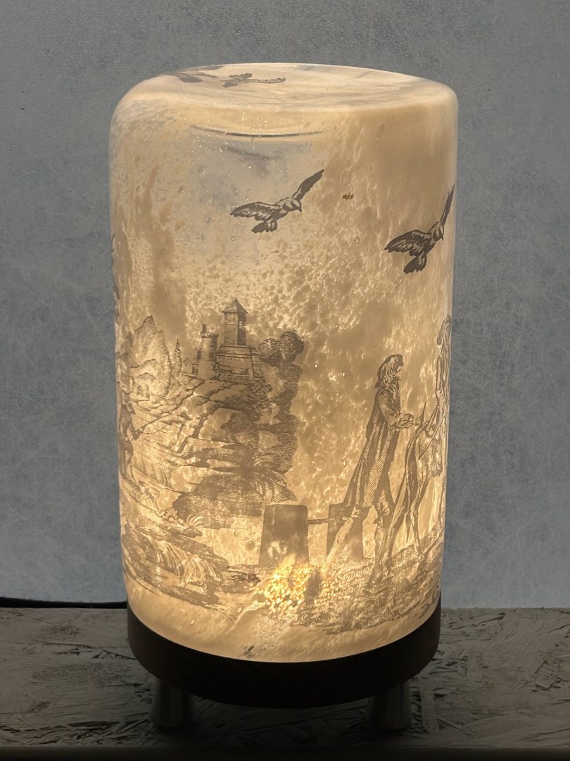 Grande veilleuse en blanc en verre soufflé 5 Grande veilleuse en blanc en verre soufflé – Image 5