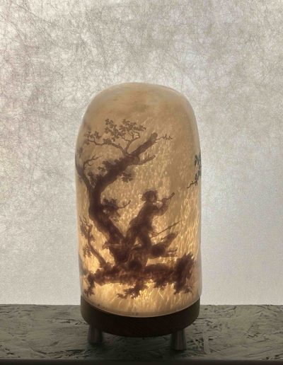 04 jerome ghesquiere photographie soufflee artiste verrier grande veilleuse toile de jouy Jaulzy design artisanale art contemporain oise hauts de france souffleur verre