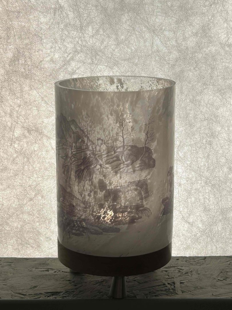 Grande veilleuse en blanc en verre soufflé 5 Grande veilleuse en blanc en verre soufflé – Image 5