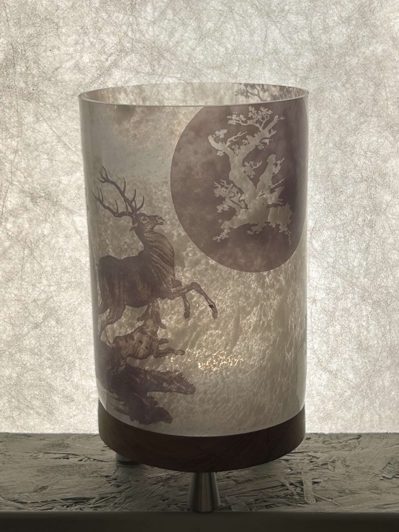 Grande veilleuse en blanc en verre soufflé 6 Grande veilleuse en blanc en verre soufflé – Image 6