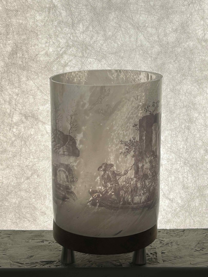Grande veilleuse en blanc en verre soufflé 6 Grande veilleuse en blanc en verre soufflé – Image 6
